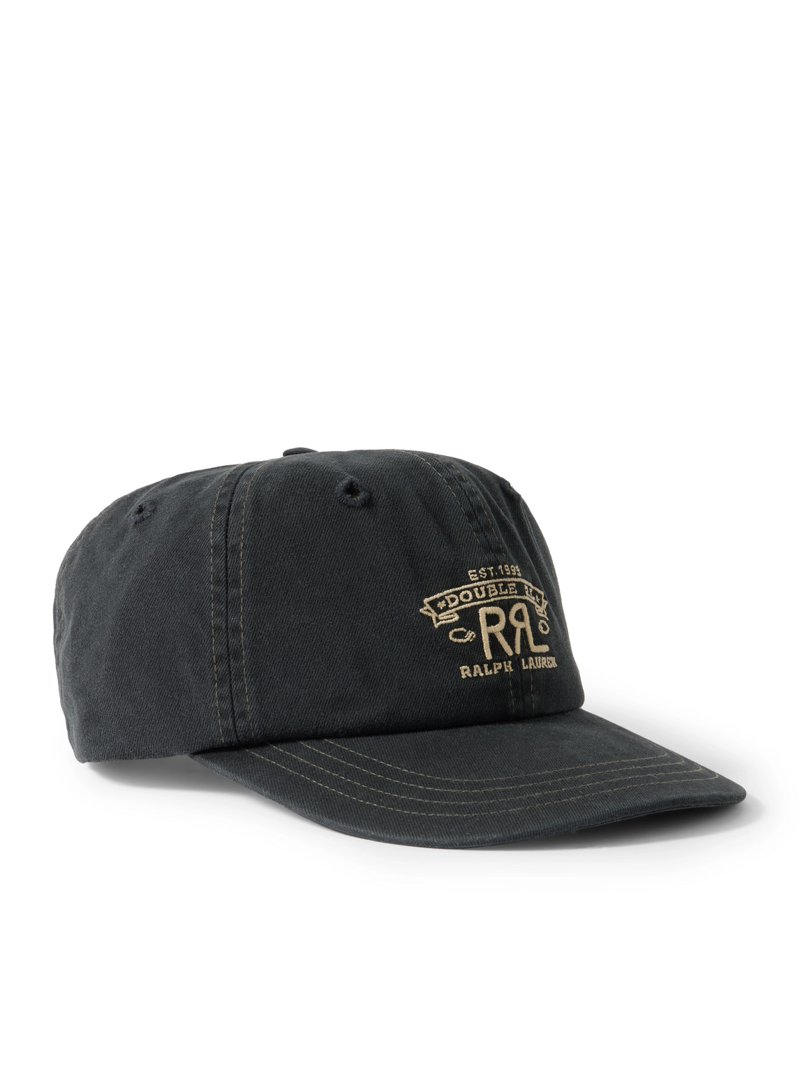Rrl Logo-embroidered Cotton-twill Baseball Cap In Green