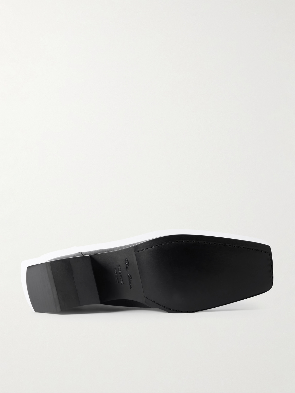 Rick Owens Black Hollywood Heeled Sliver Chelsea Boots In Black