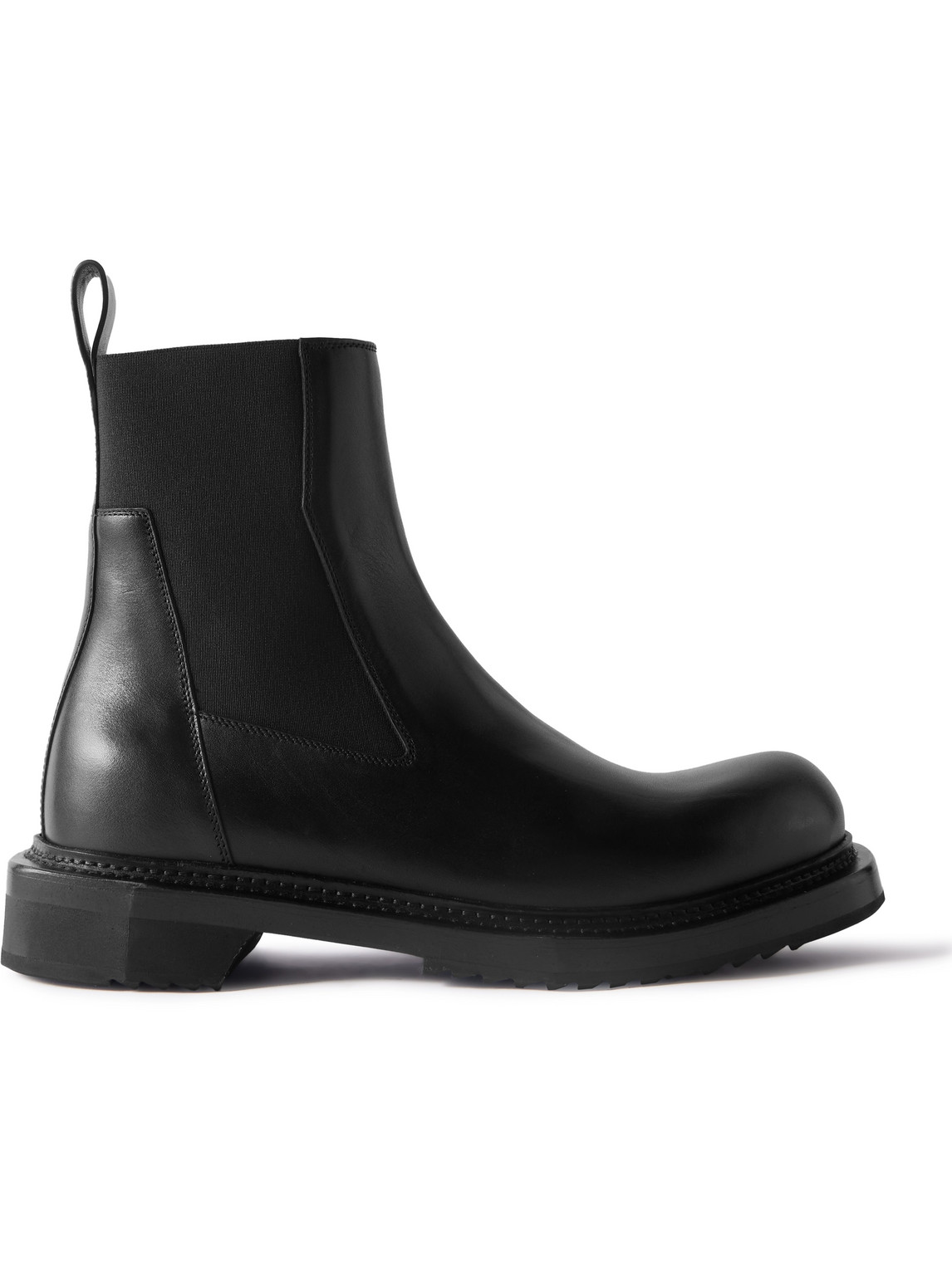 Rick Owens Beatle Cyclops Leather Chelsea Boots In Black
