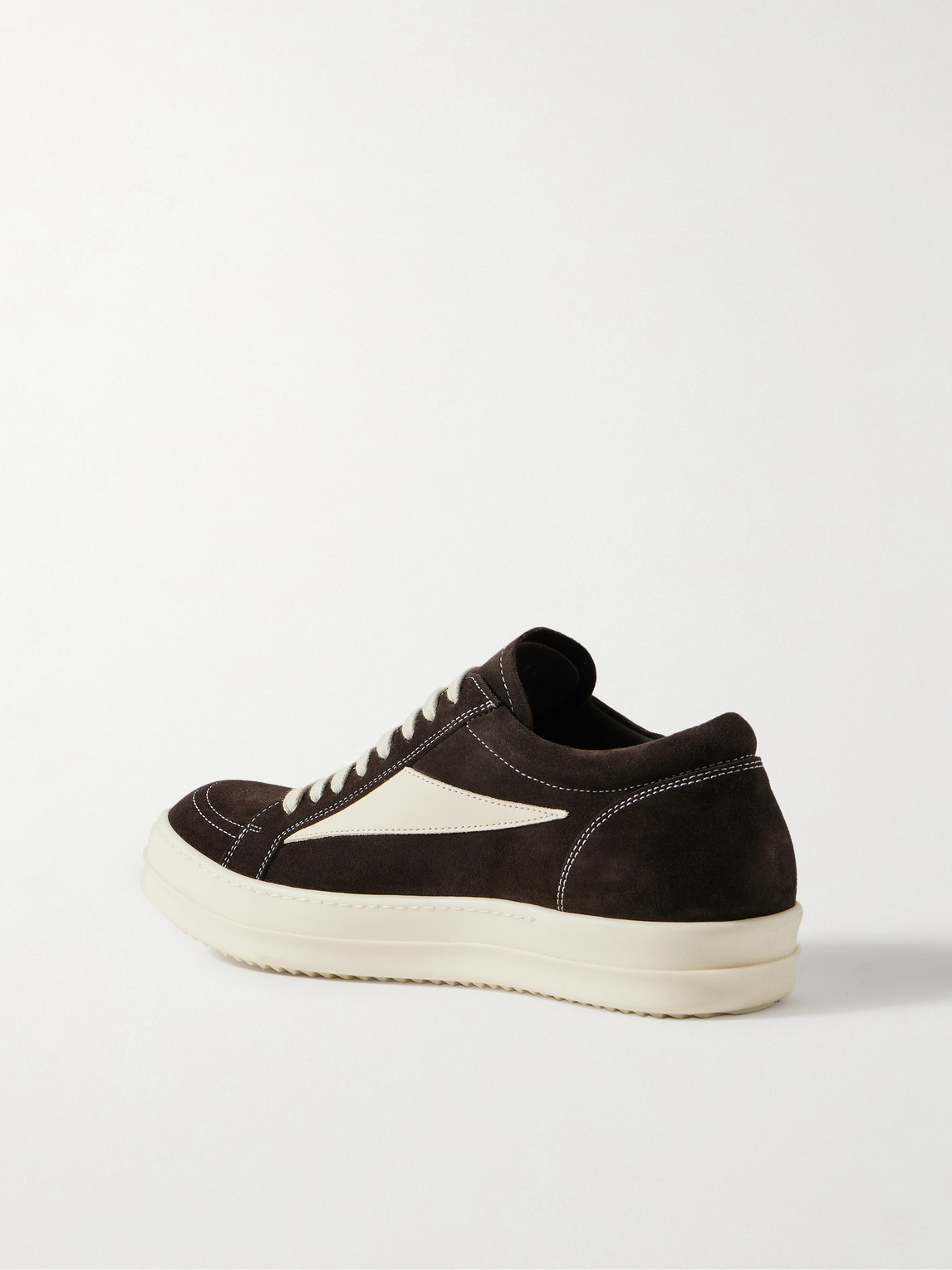 Rick Owens Vintage Sneaks Sneakers In Green Leather In Brown