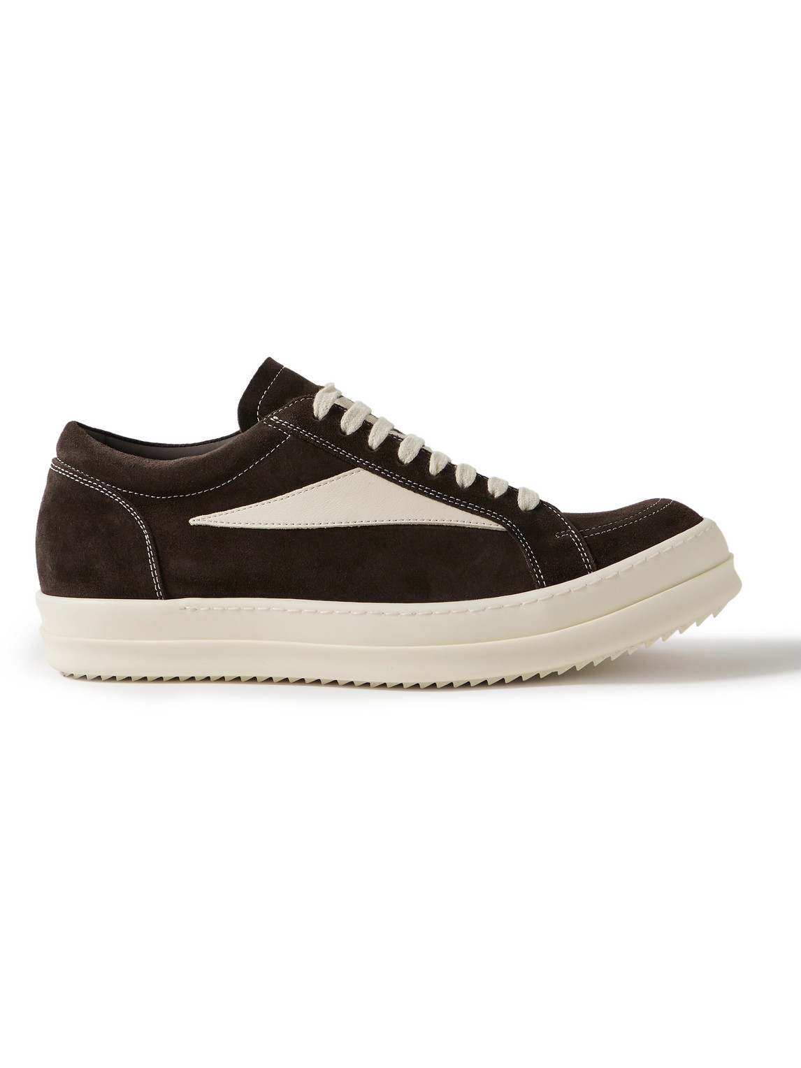 Rick Owens Vintage Sneaks Sneakers In Green Leather In Brown
