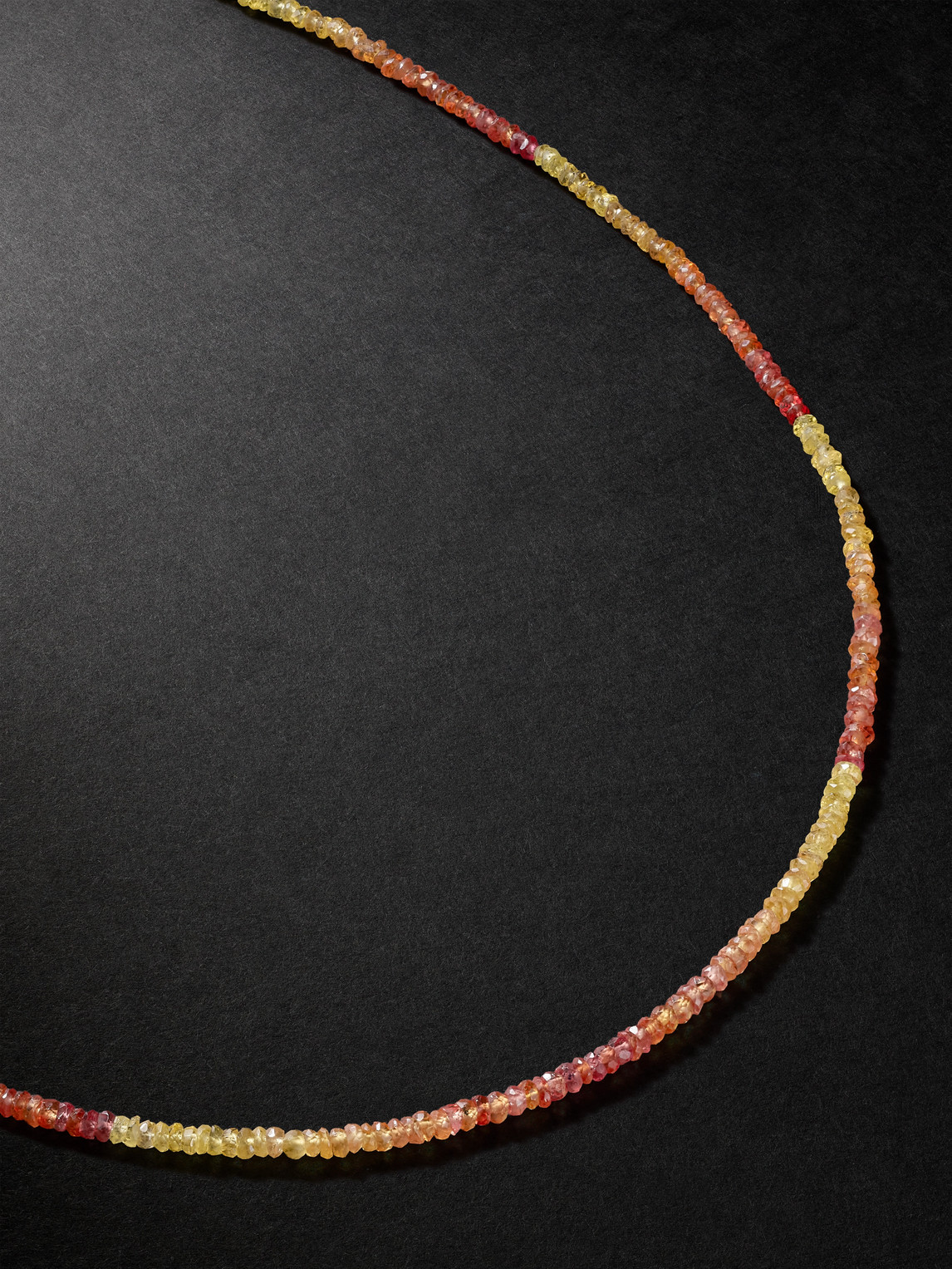 Jia Jia Gold Beaded Sapphire Necklace In Orange