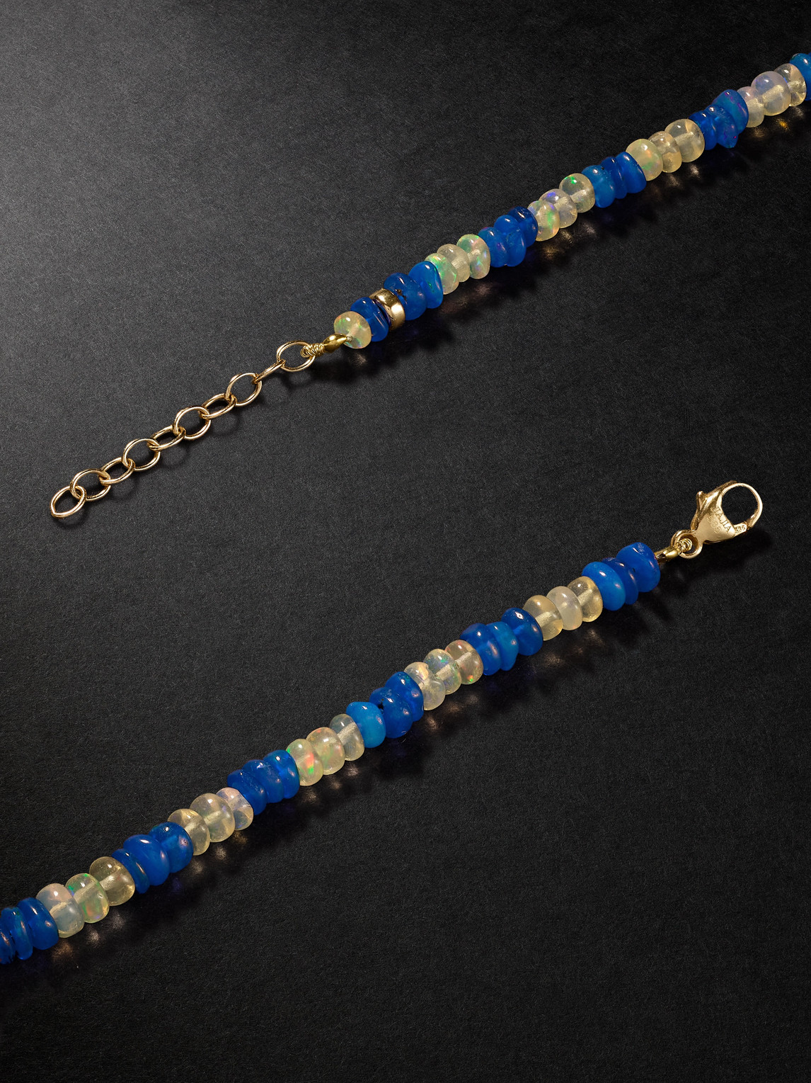 Jia Jia Gold Opal Beaded Necklace In Blue