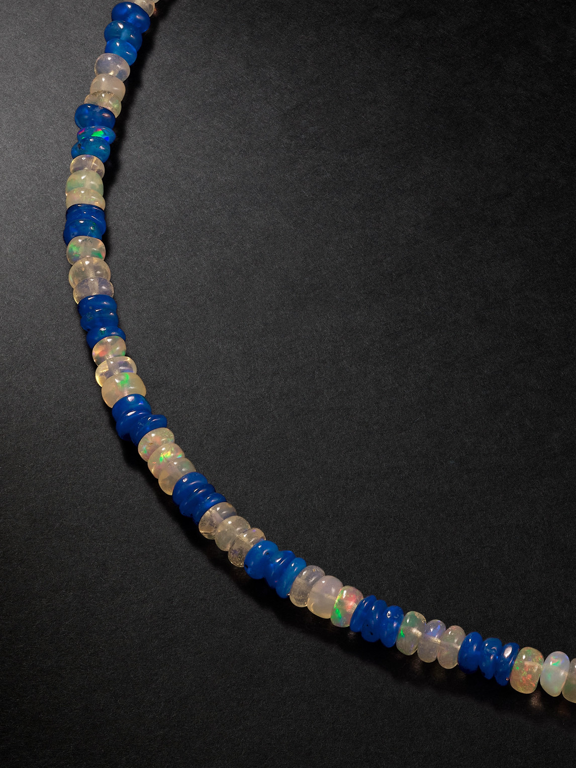 Jia Jia Gold Opal Beaded Necklace In Blue