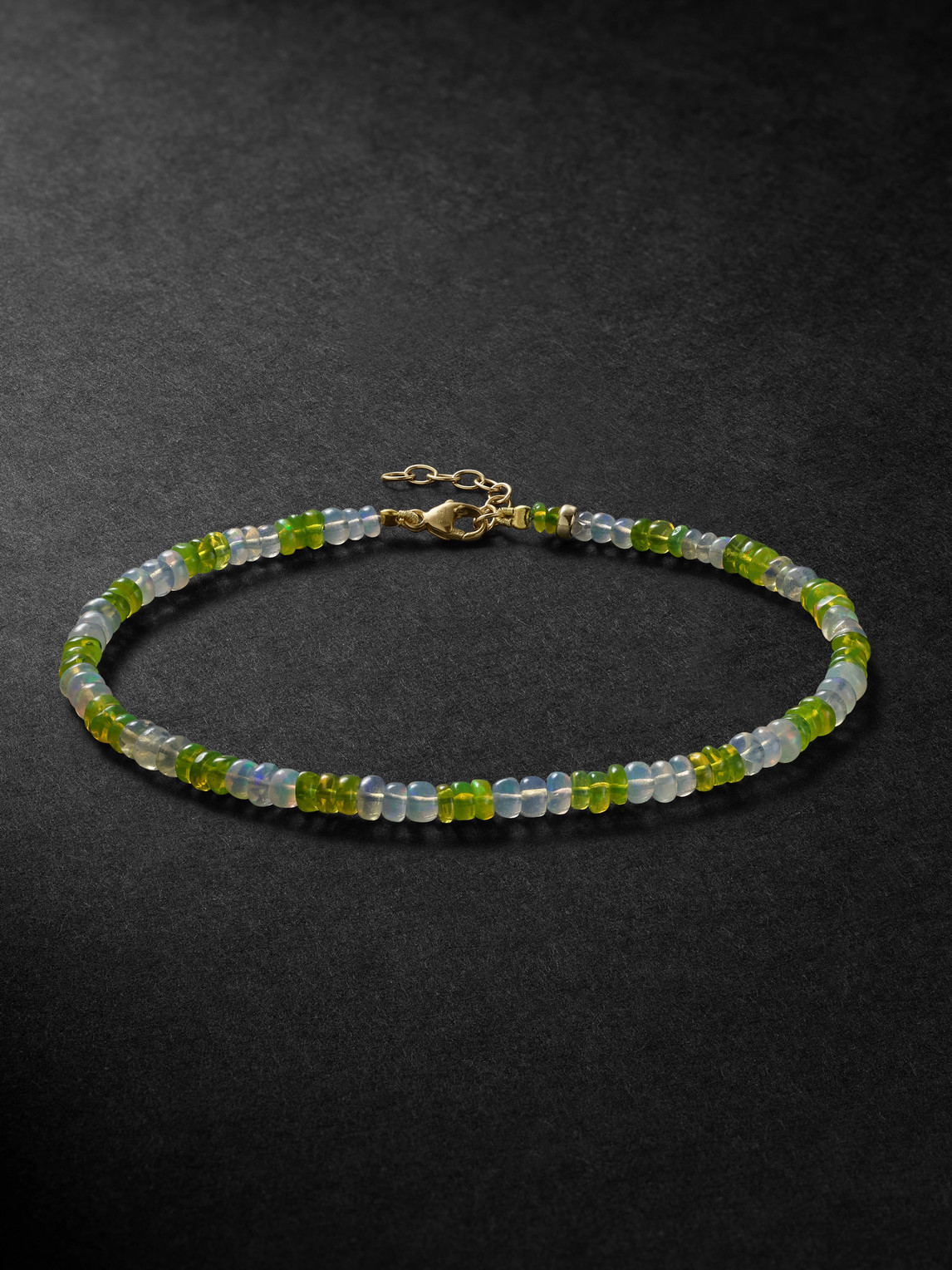 Jia Jia Gold Opal Beaded Bracelet In Green