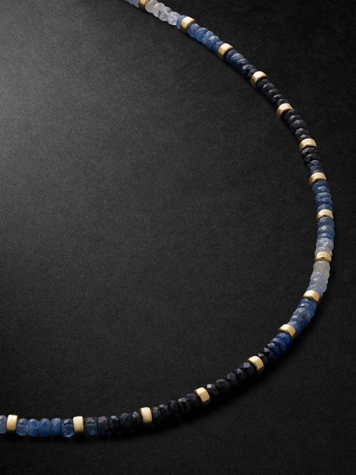 Jia Jia Gold Sapphire Beaded Necklace In Blue