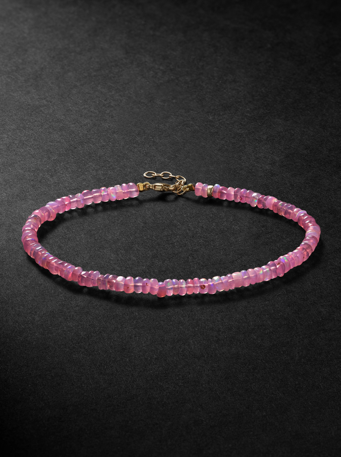 Jia Jia Gold Opal Beaded Bracelet In Pink