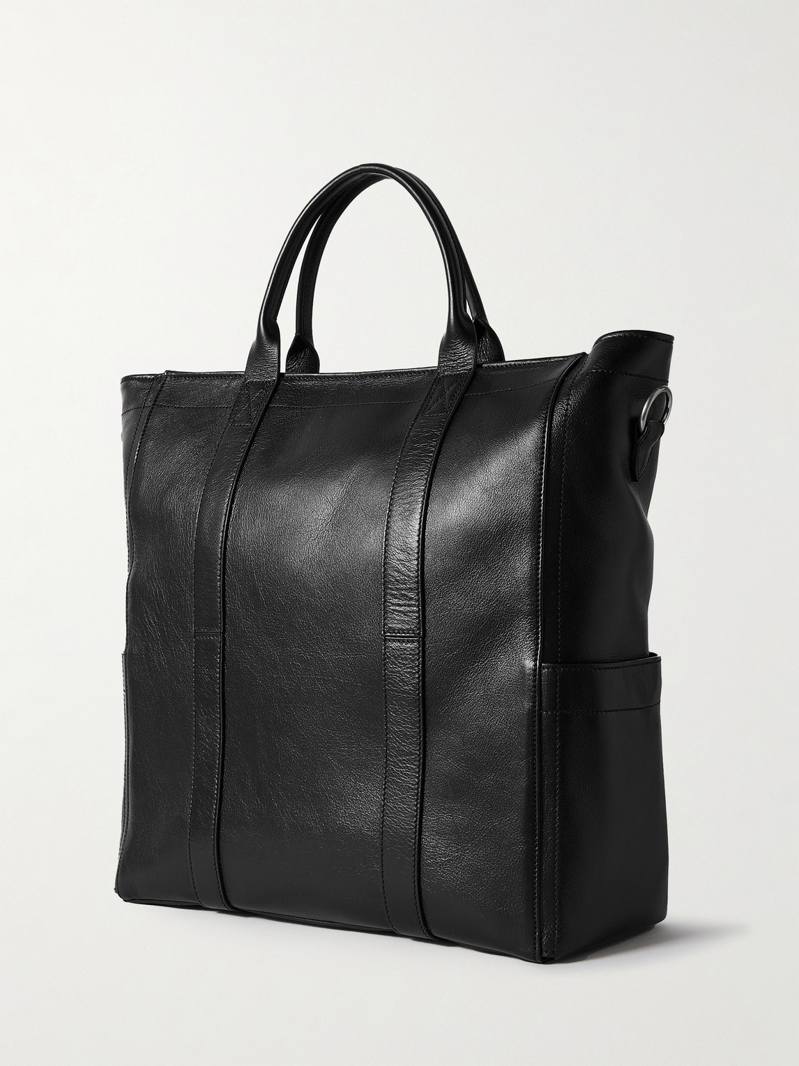 Metier Mariner Elvis Leather Tote Bag In Black