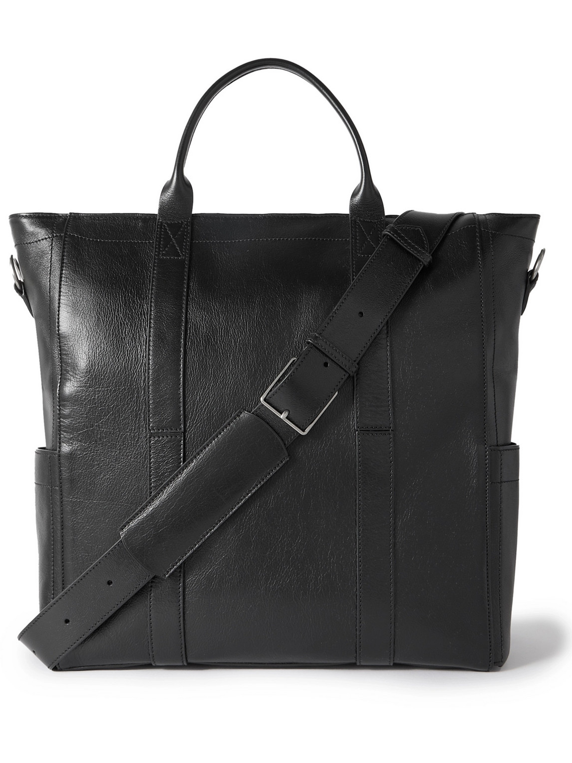 Metier Mariner Elvis Leather Tote Bag In Black