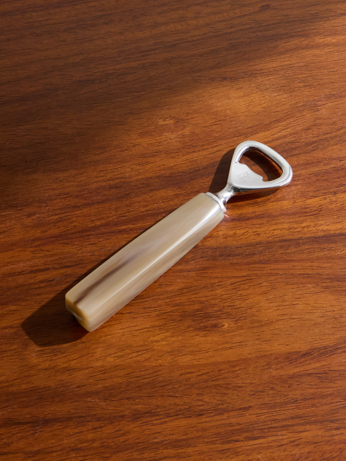 Brunello Cucinelli Horn And Stainless Steel Bottle Opener In Neutral