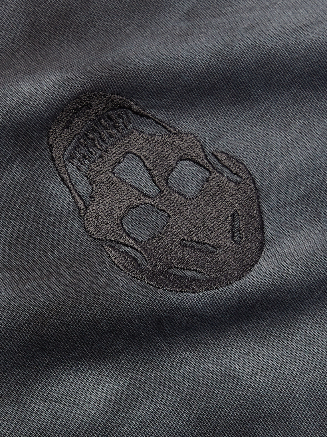 Alexander Mcqueen Skull Embroidered Tie-dye T-shirt In Black