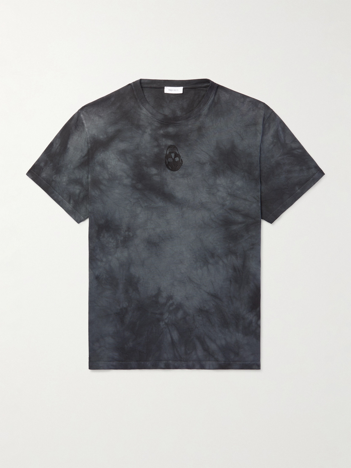 Alexander McQueen Logo-Embroidered Tie-Dyed Cotton-Jersey T-Shirten