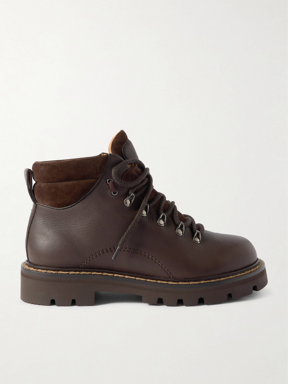 Loro Piana – Beinn Walk Shearling-Lined Leather and Padded Suede Boots