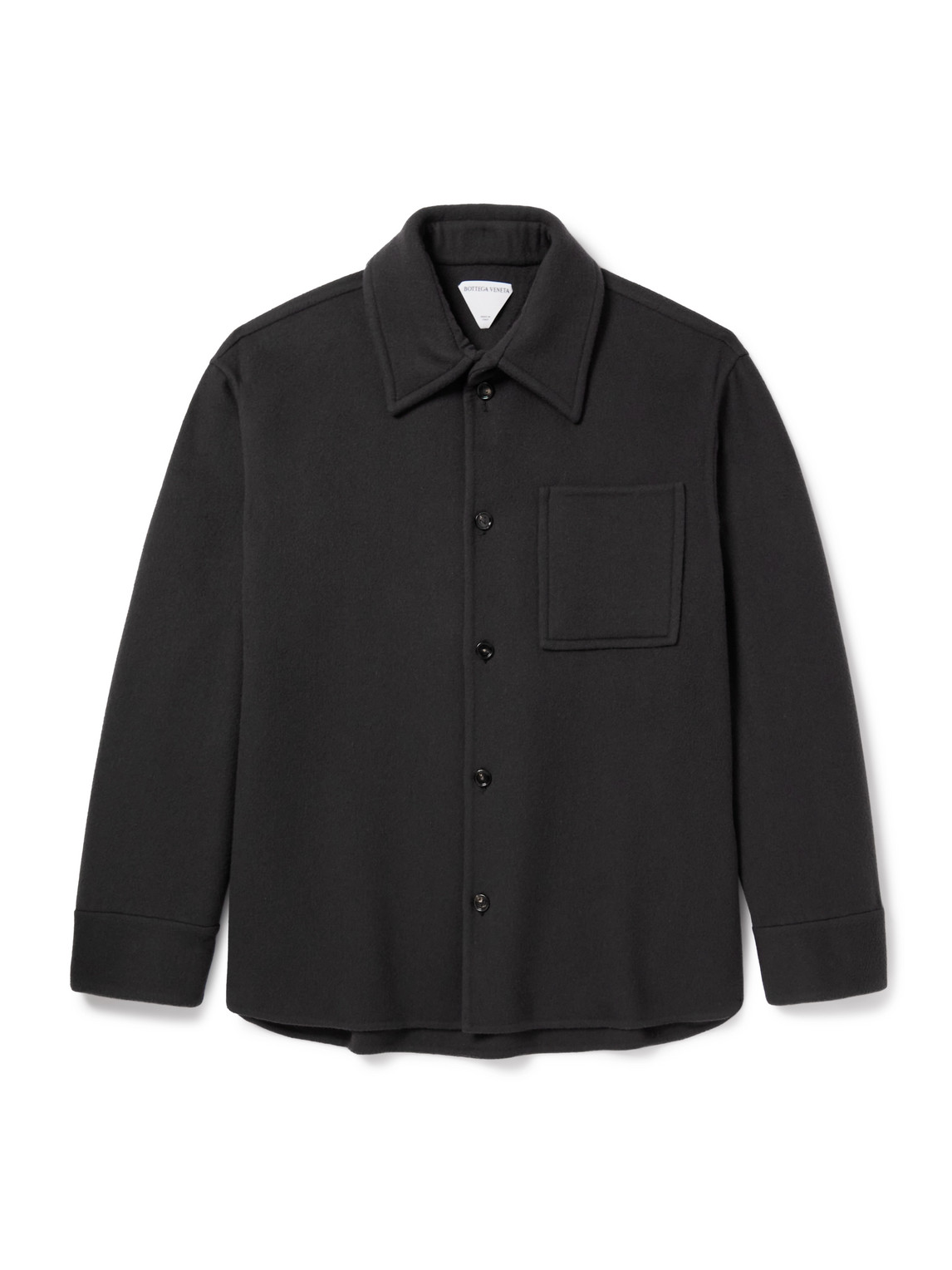 Bottega Veneta Cashmere Overshirt In Gray
