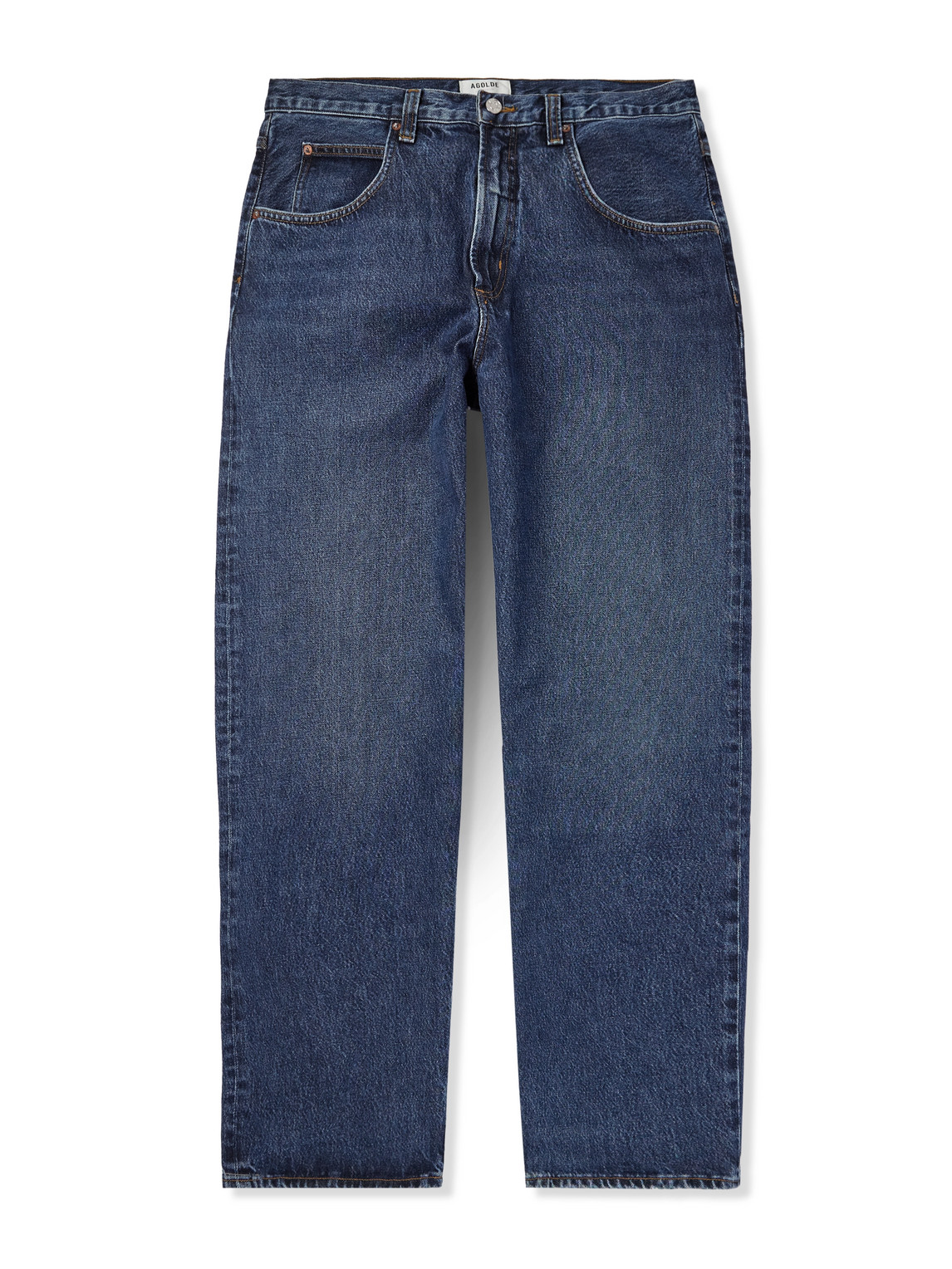 Agolde Fusion Straight-leg Organic Jeans In Blue