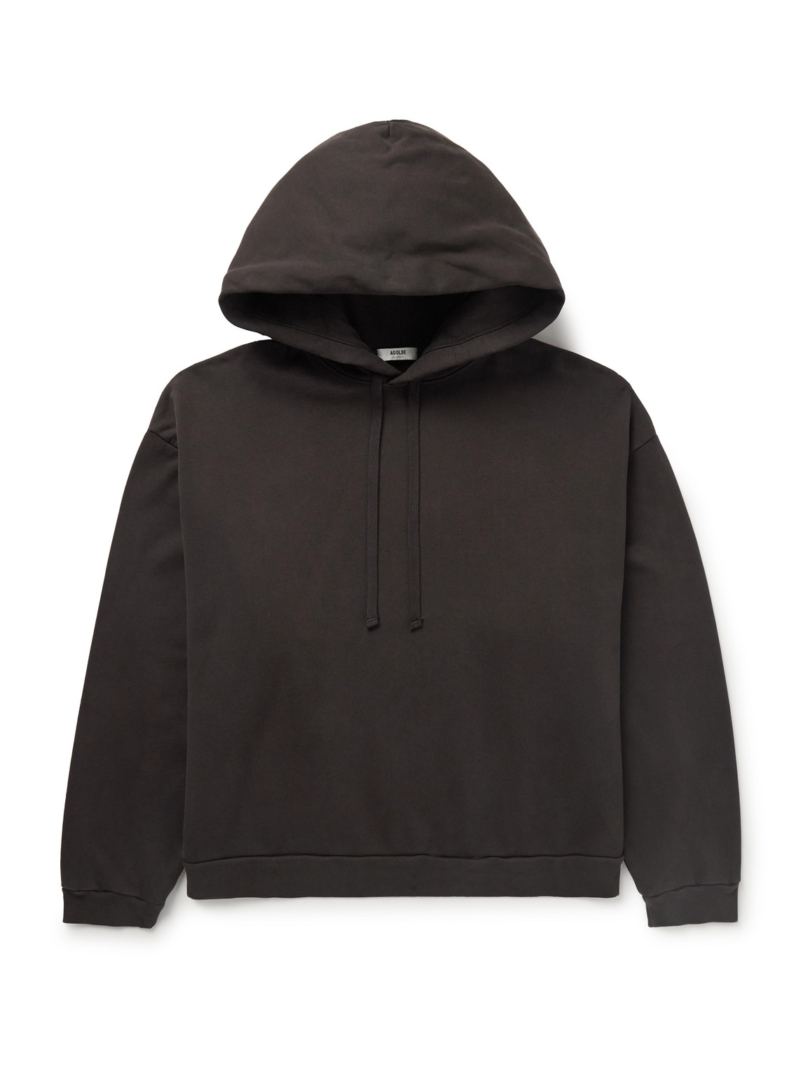 Agolde Salford Oversized Cotton-jersey Hoodie In Brown