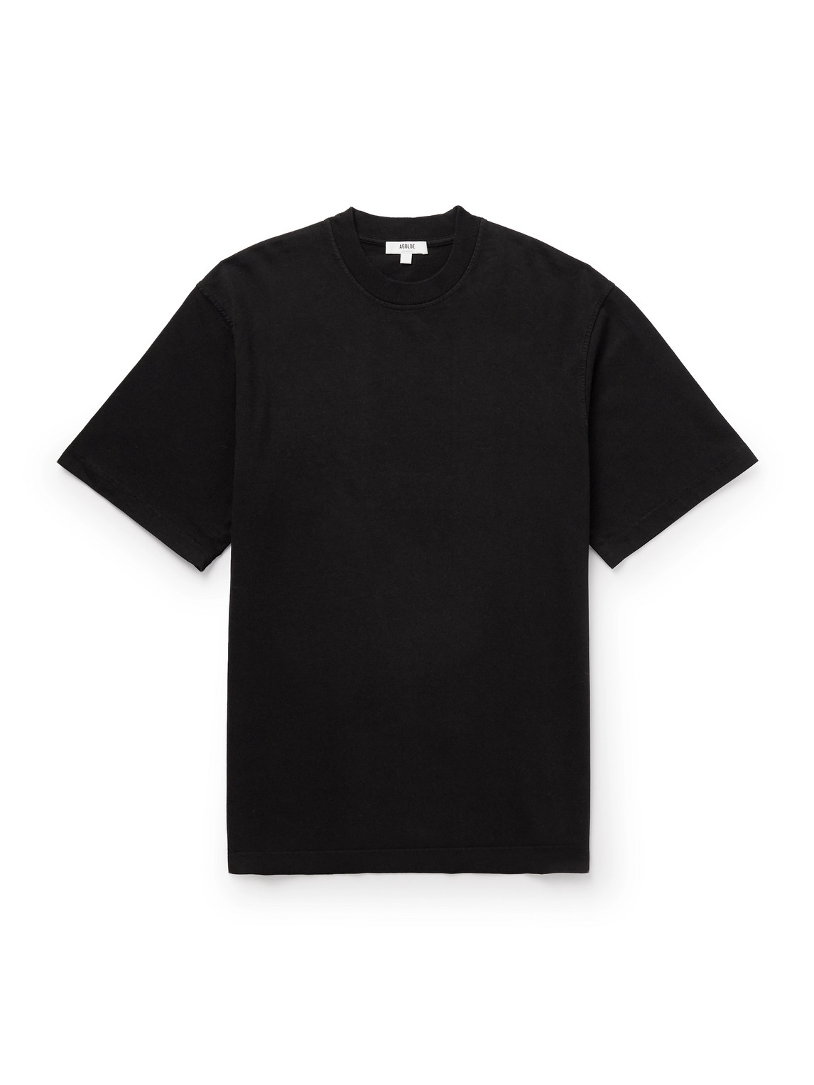 Agolde Asha Cotton-jersey T-shirt In Black