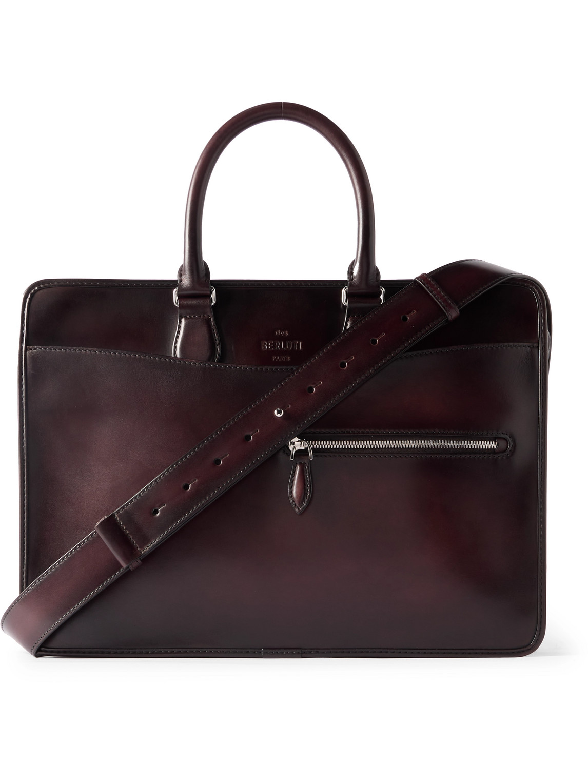 Berluti Un Jour Venezia Leather Briefcase In Brown