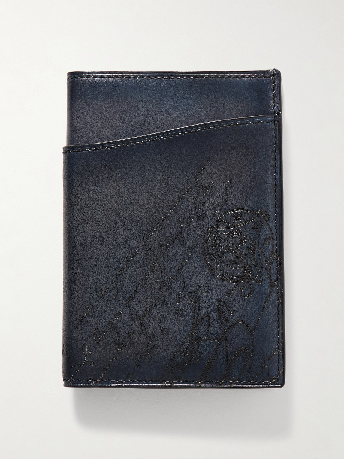 Berluti Escale Neo Scritto Venezia Leather Passport Cover - Men