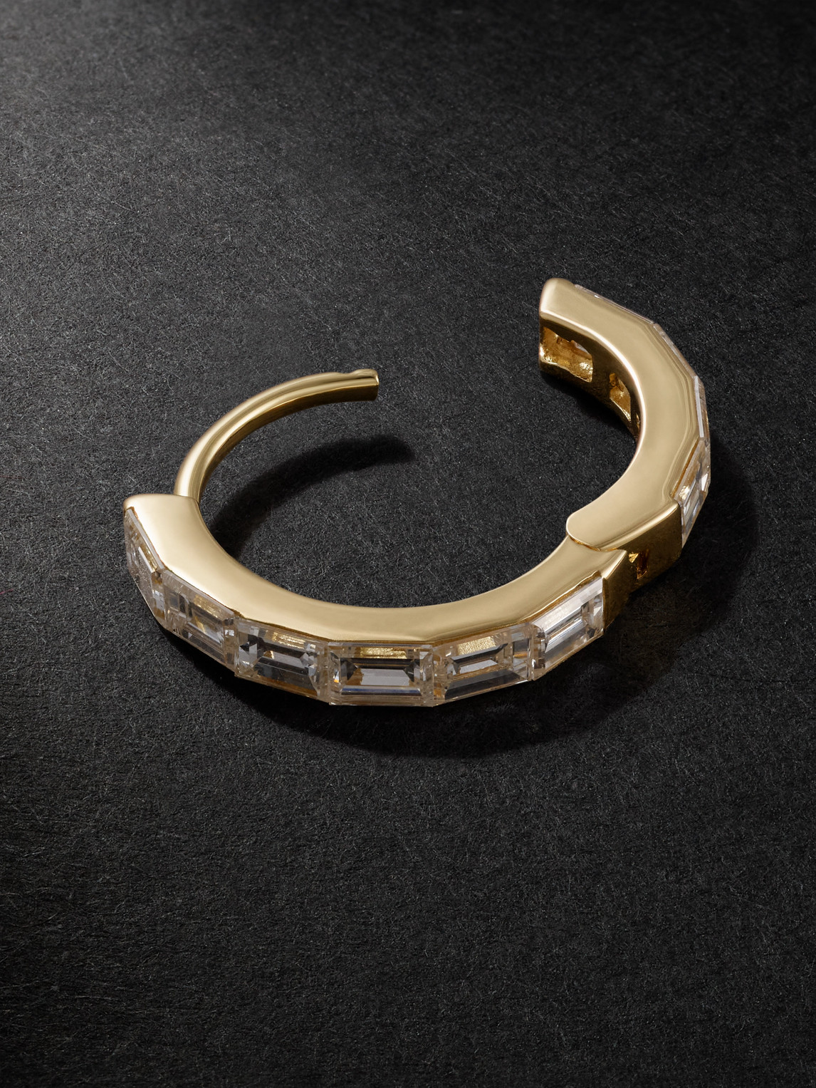 Shop Maria Tash Invisible 8mm 18-karat Gold Diamond Single Hoop Earring