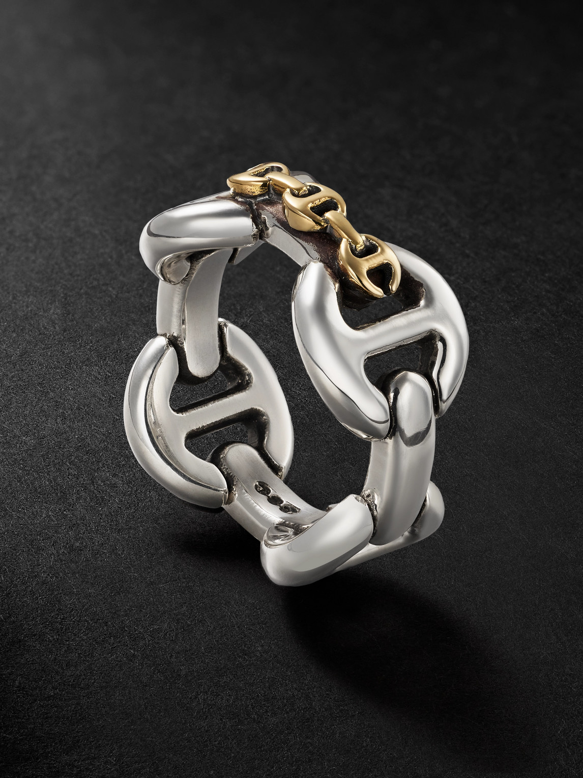 Hoorsenbuhs Affix Quad Sterling Silver And 18-karat Gold Ring