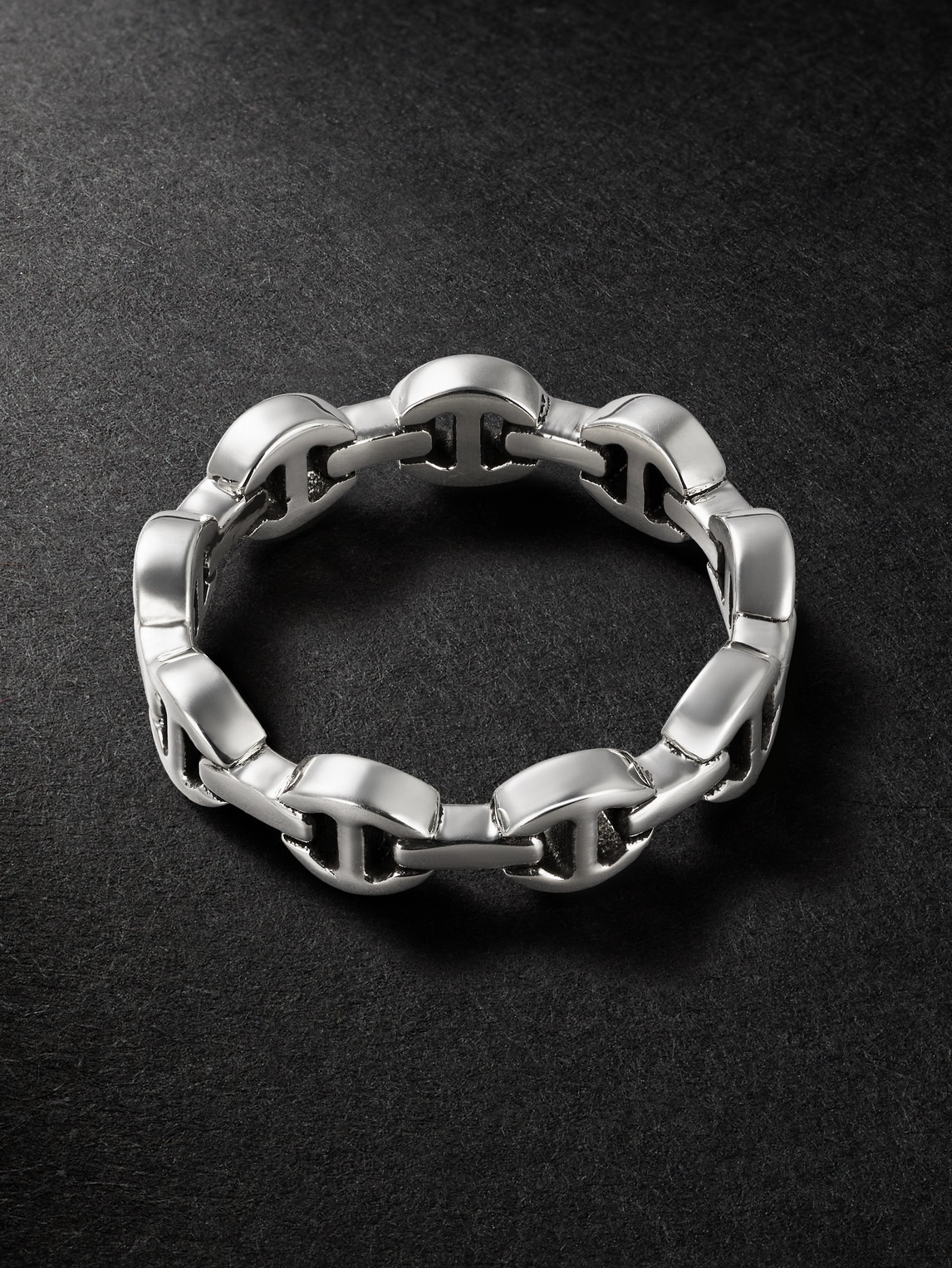 Hoorsenbuhs Dame Tri-link Sterling Silver Ring In Silver