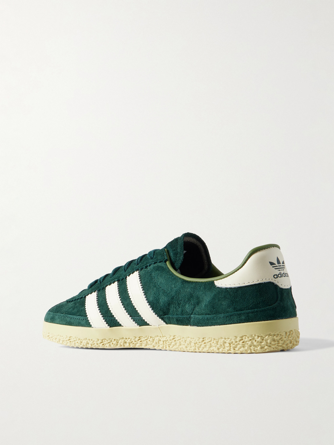 Adidas Originals Roelee Spzl Leather-trimmed Suede Sneakers In Green