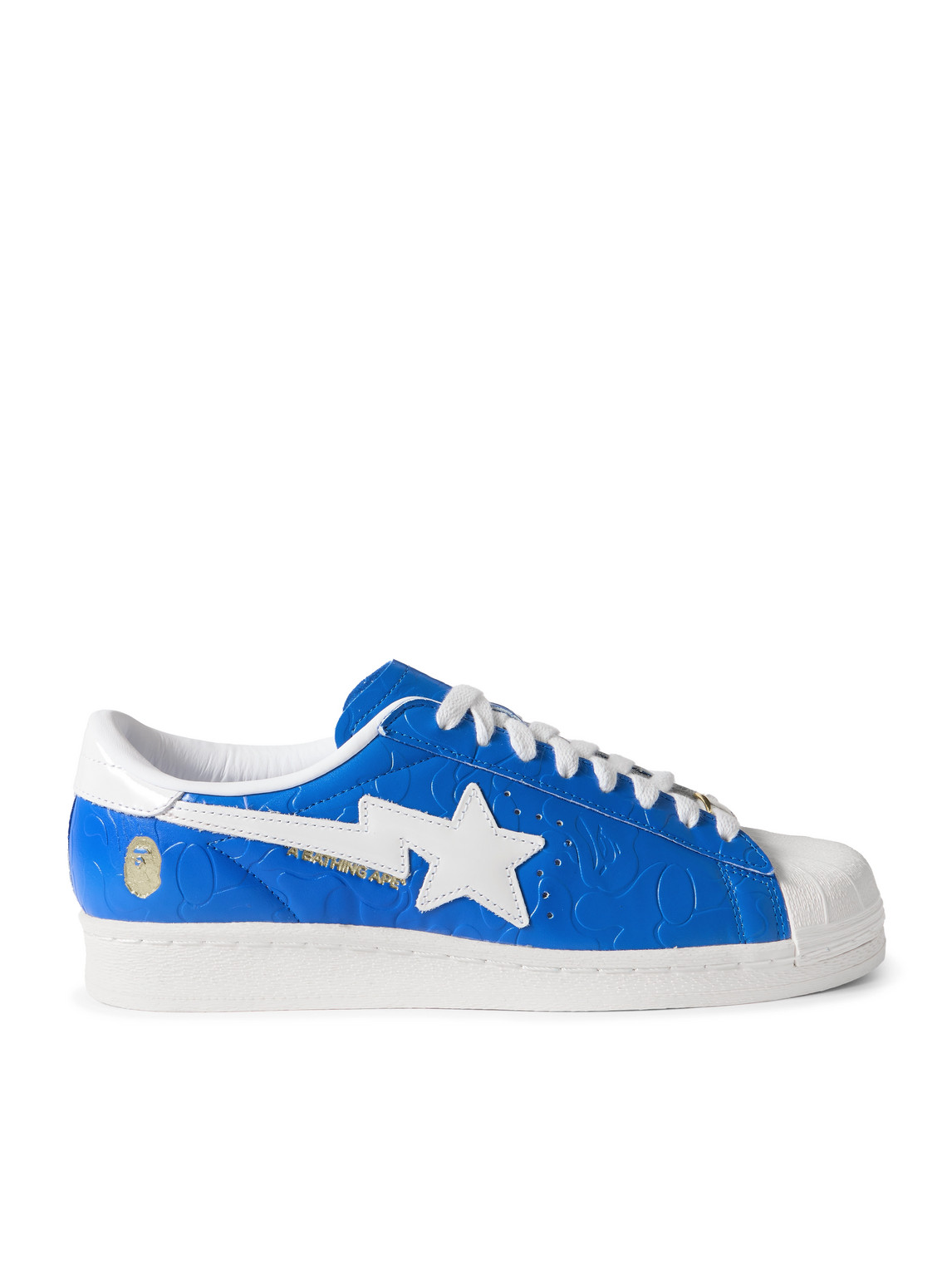 BAPE Superstar Logo-Embossed Leather Sneakers