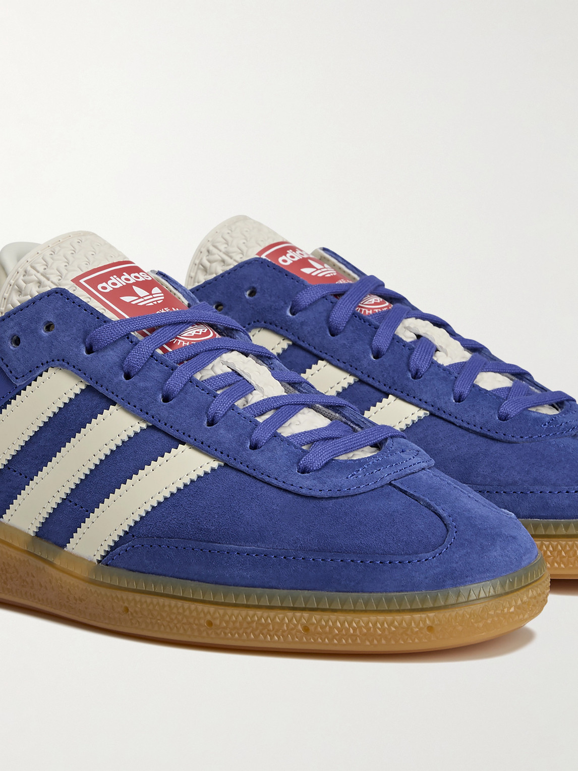 Adidas Originals Handball Cup Spezial Leather-trimmed Suede Sneakers In Blue