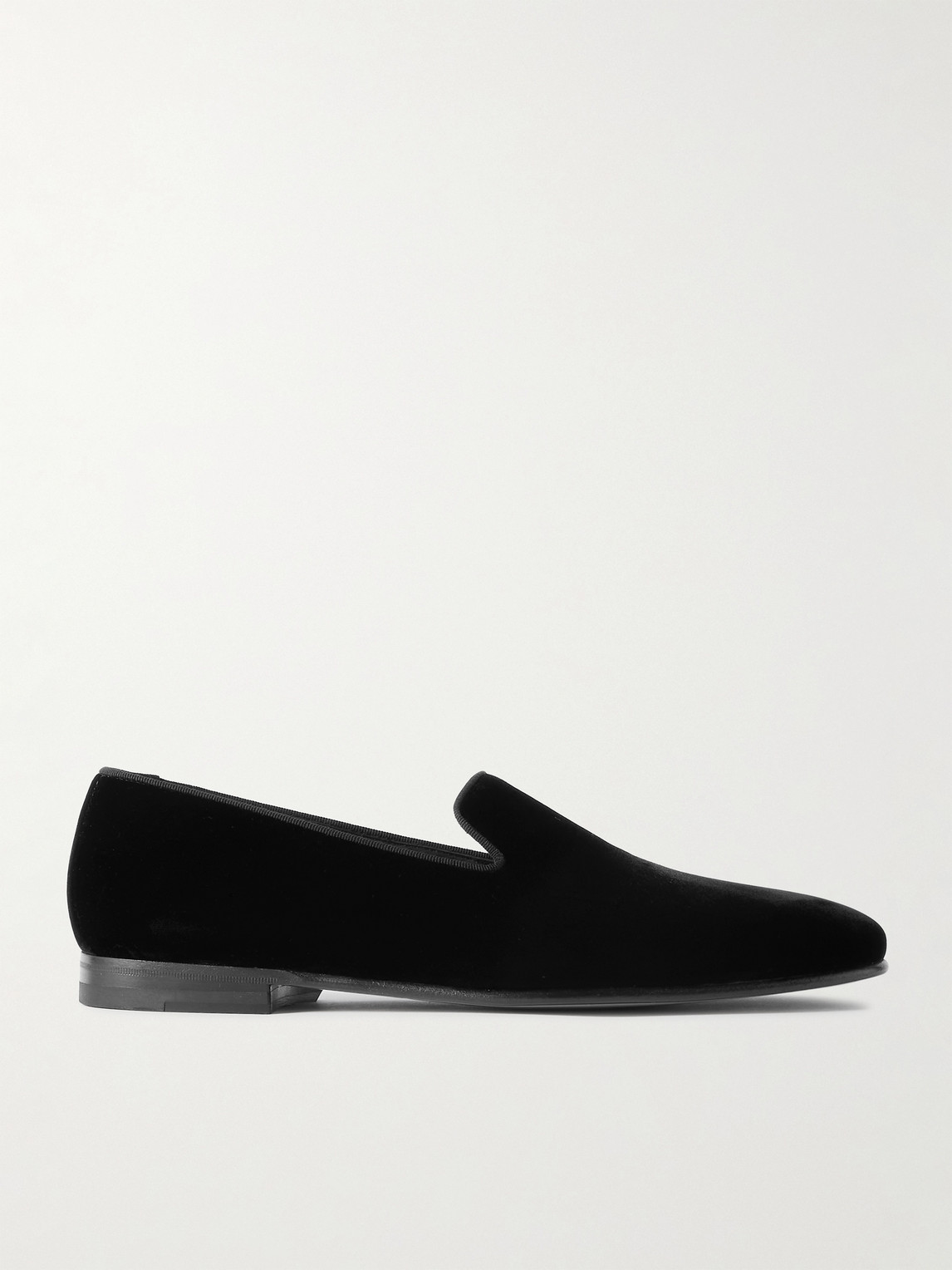 Manolo Blahnik Mario Grosgrain-Trimmed Velvet Loafers - Men