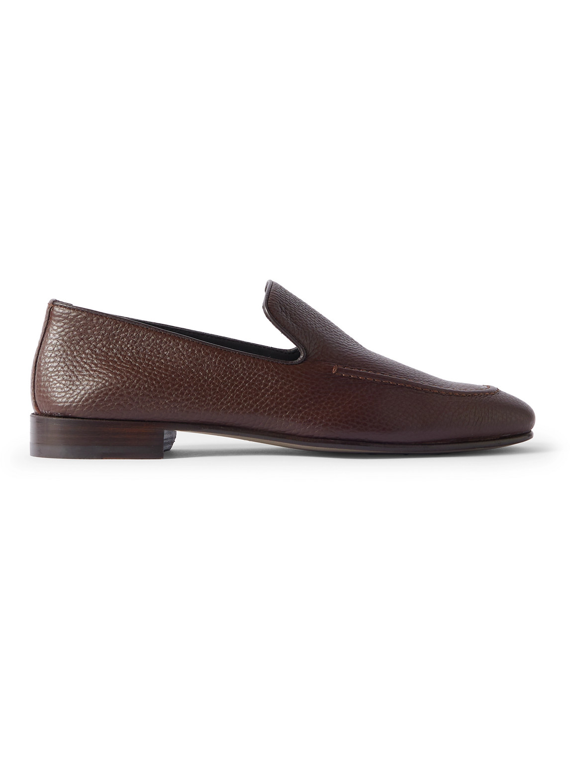 Manolo Blahnik Truro Full-grain Leather Loafers In Brown