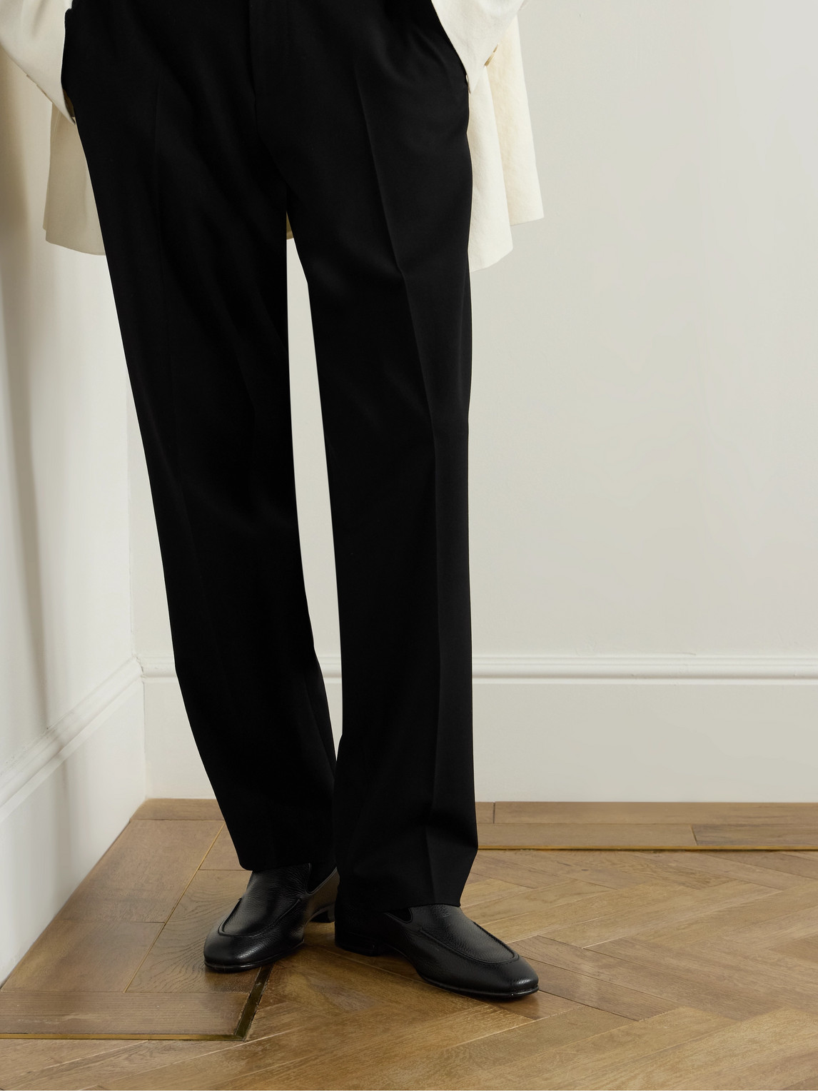 Manolo Blahnik Truro Full-grain Leather Loafers In Black