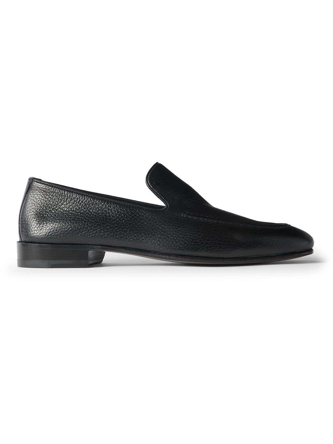 Manolo Blahnik Truro Full-grain Leather Loafers In Black