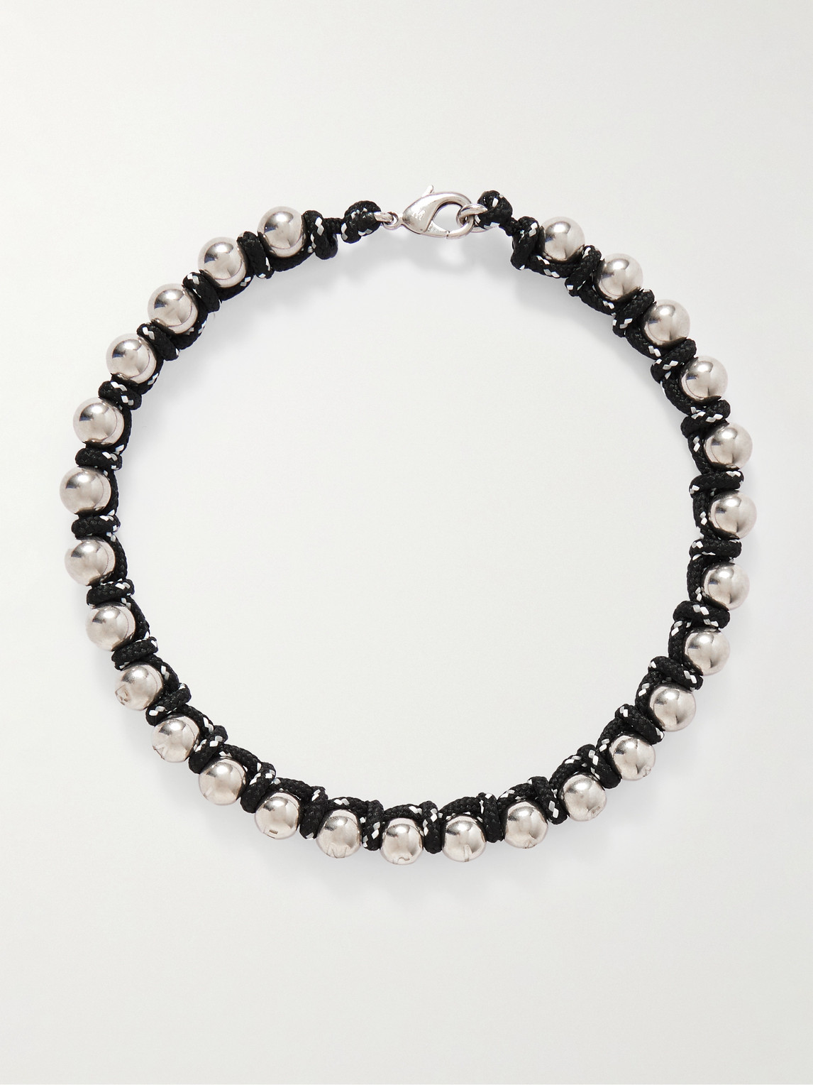 Balenciaga Malibu Recycled ilver-Tone and Cord Choker - Men