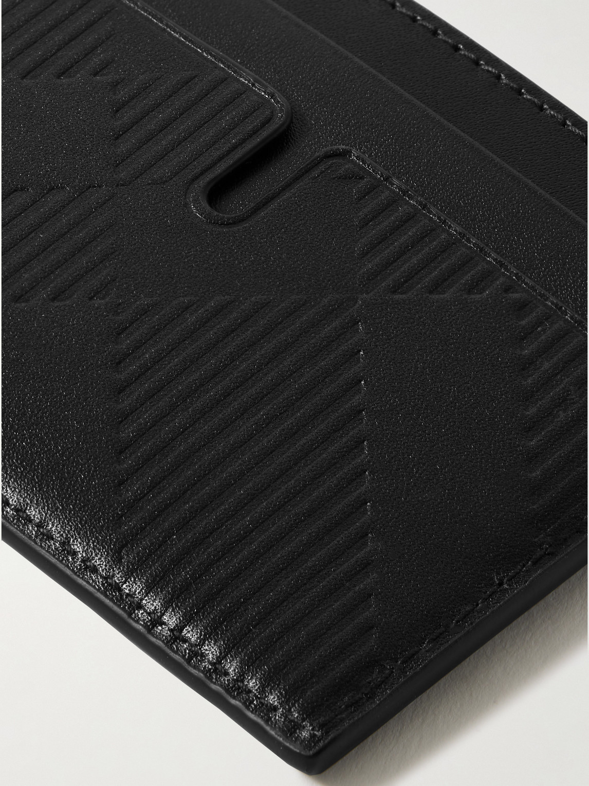 Burberry Logo-embossed Leather Cardholder In Black