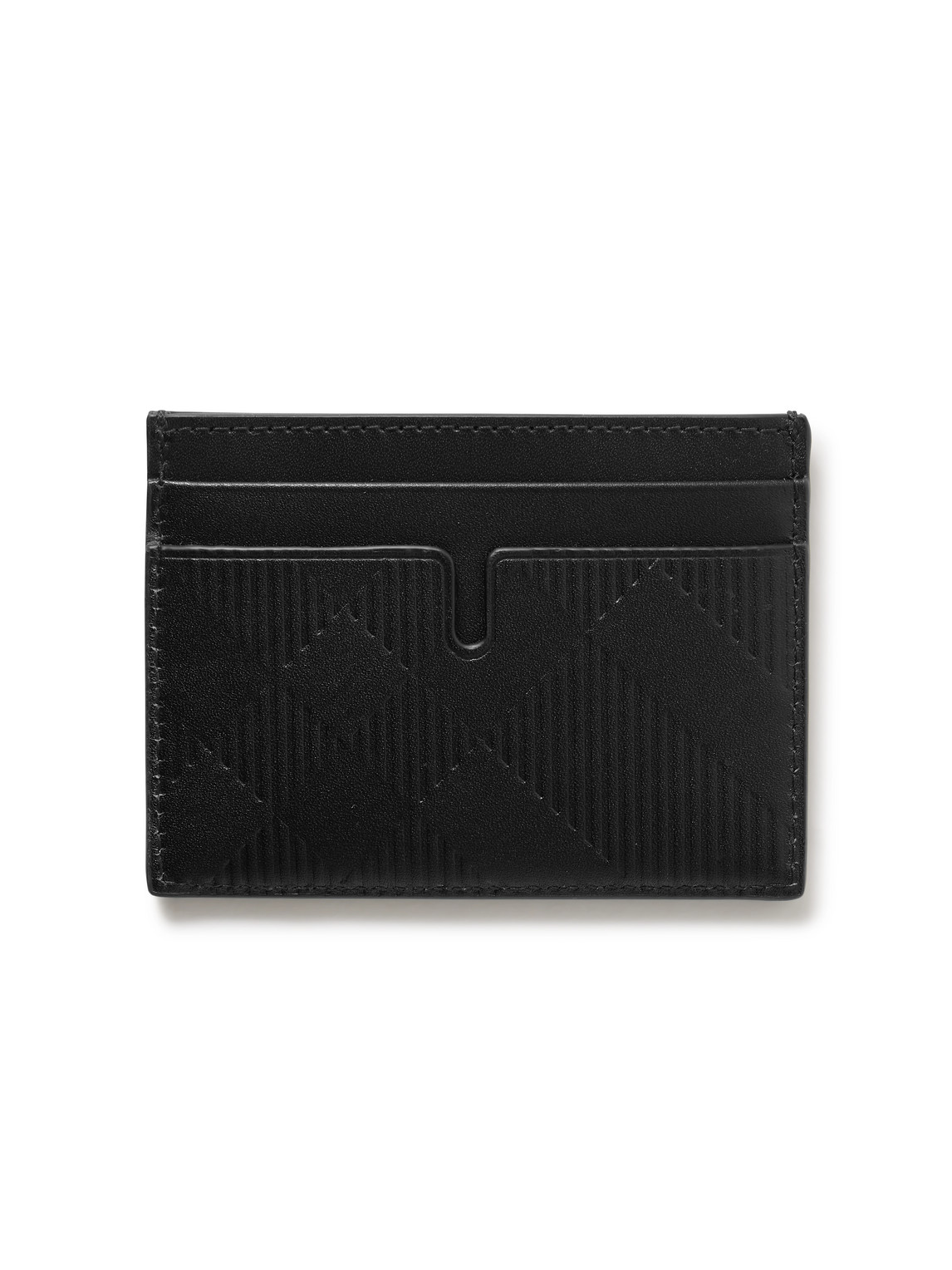 Burberry Logo-embossed Leather Cardholder In Black