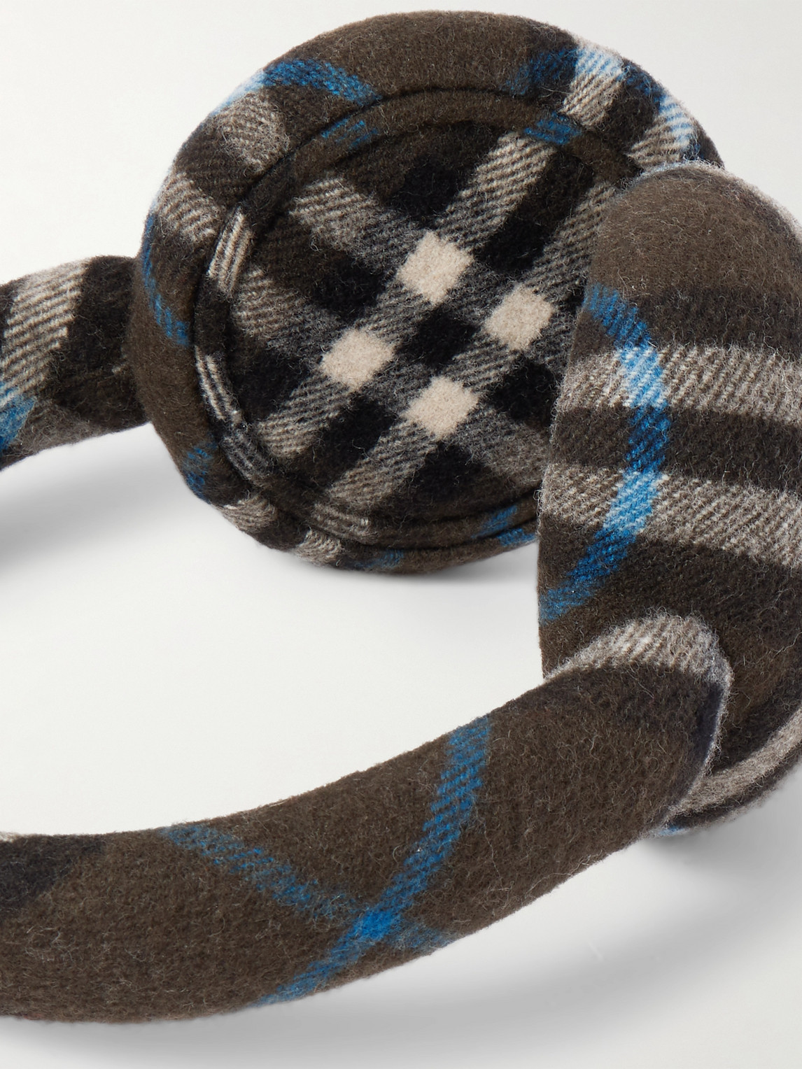 BURBERRY CHECKED COTTON-FLANNEL EARMUFFS