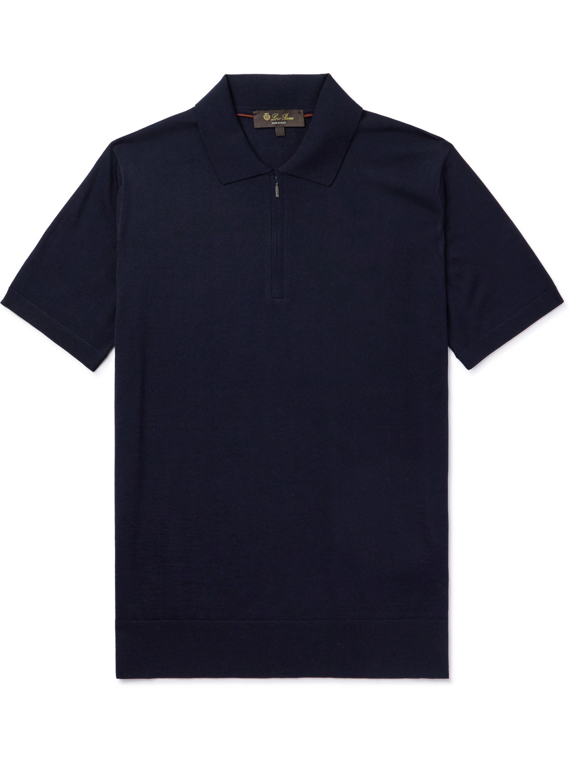 Loro Piana Wish® Wool Polo Shirt In Blue