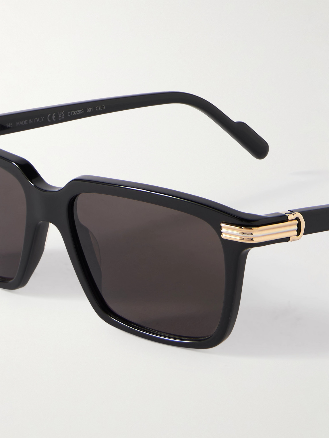 Cartier Rectangular-frame Acetate Sunglasses In Black