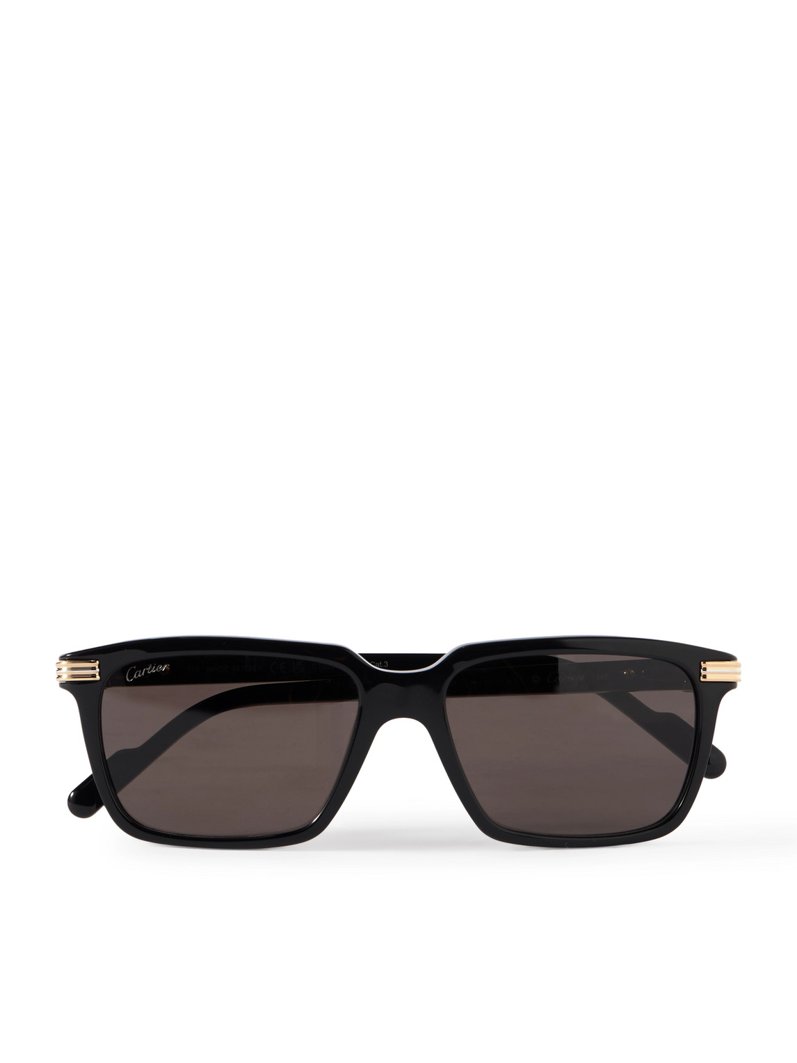 Cartier Rectangular-frame Acetate Sunglasses In Black