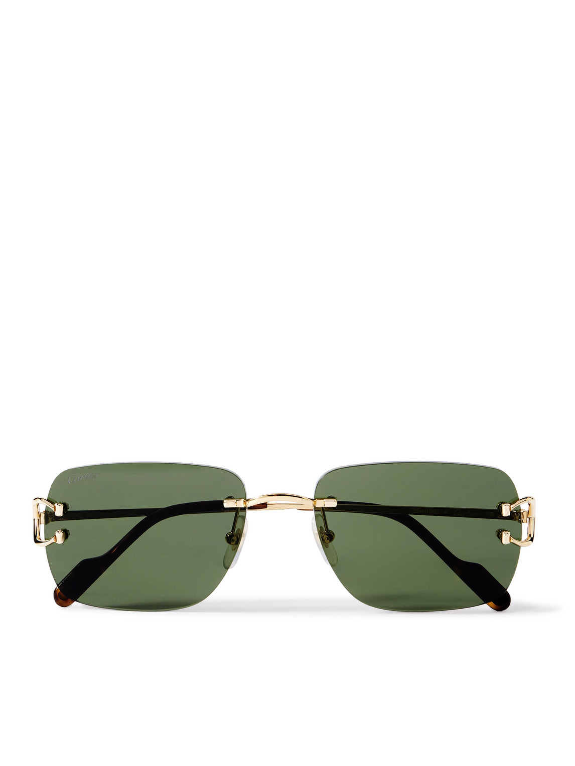 Cartier Frameless Gold-tone And Tortoiseshell Acetate Sunglasses