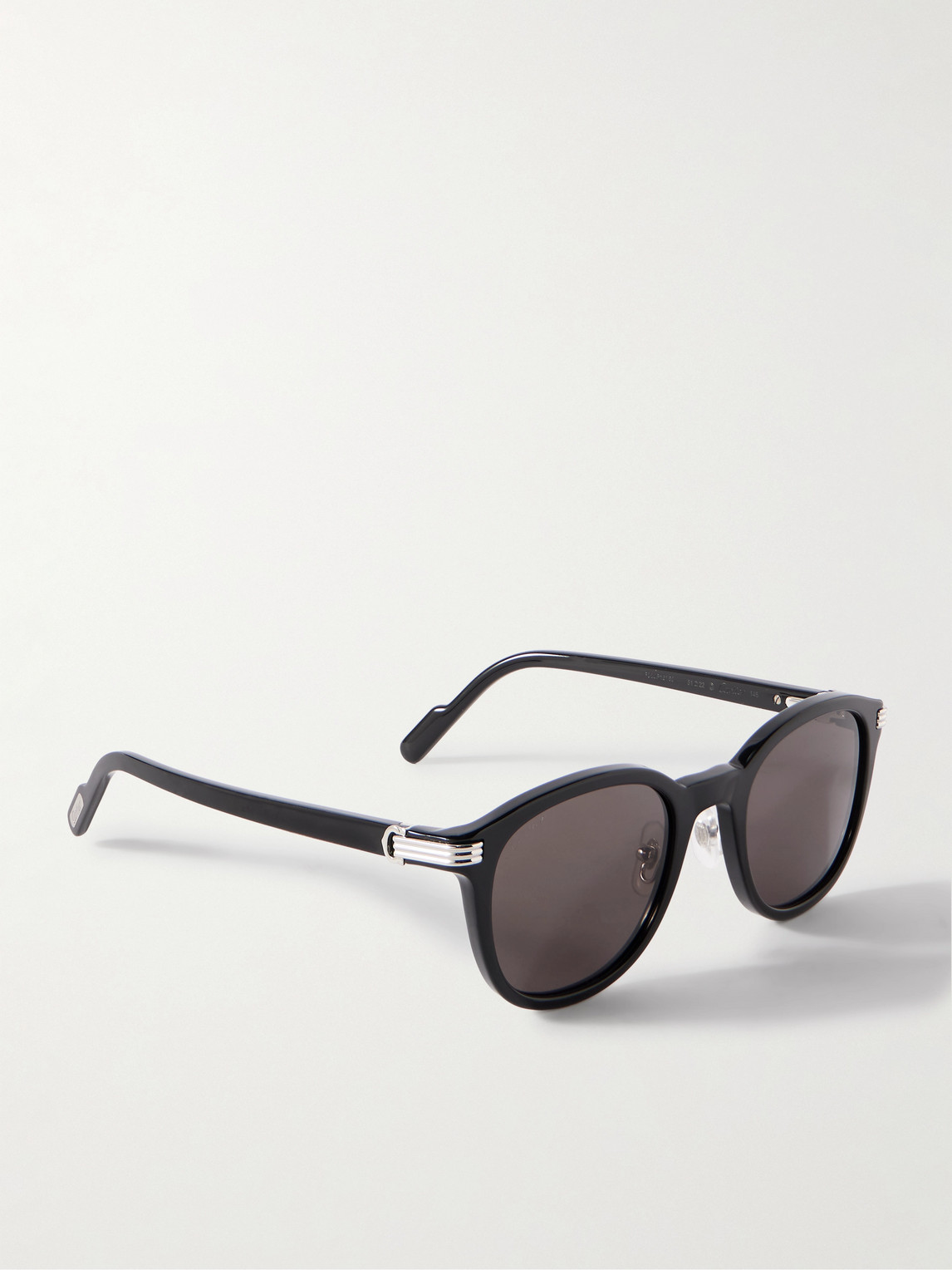Cartier Round-frame Embellished Acetate Sunglasses In Black