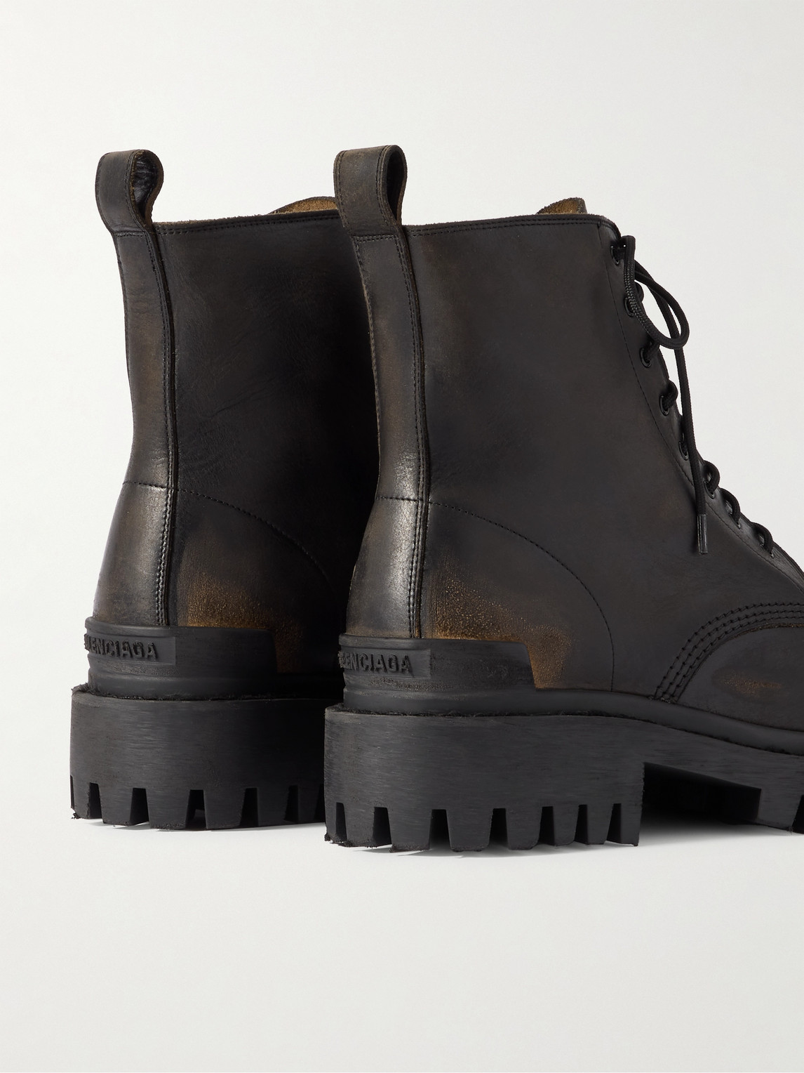Balenciaga Leather Boot In Black