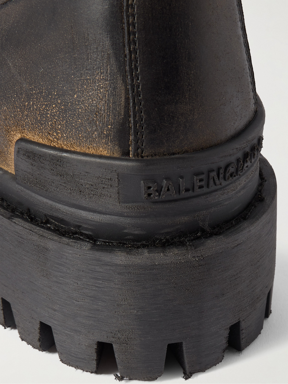 Balenciaga Leather Boot In Black
