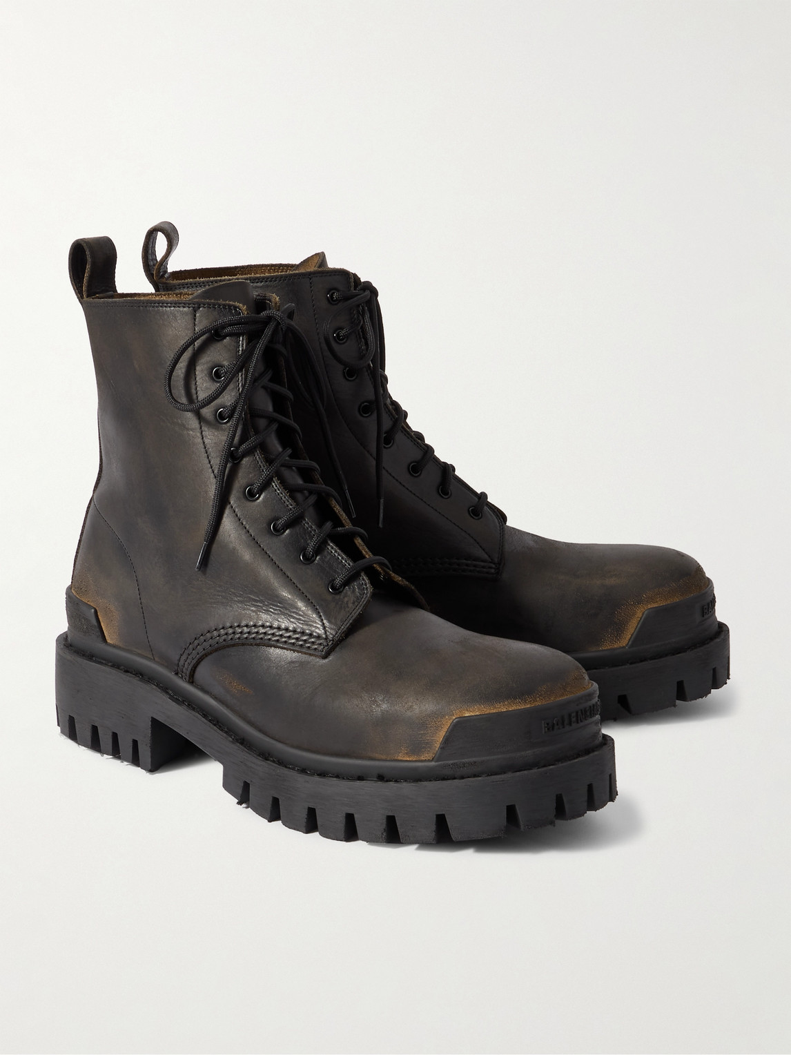 Balenciaga Leather Boot In Black