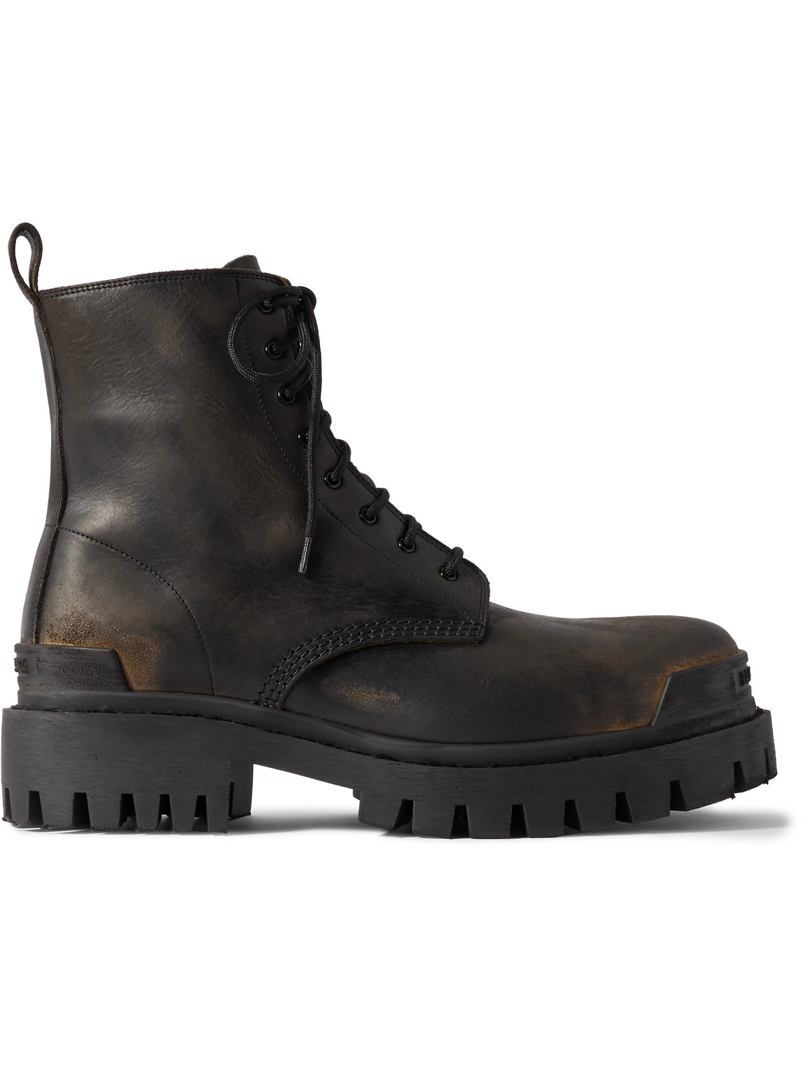 Balenciaga Leather Boot In Black