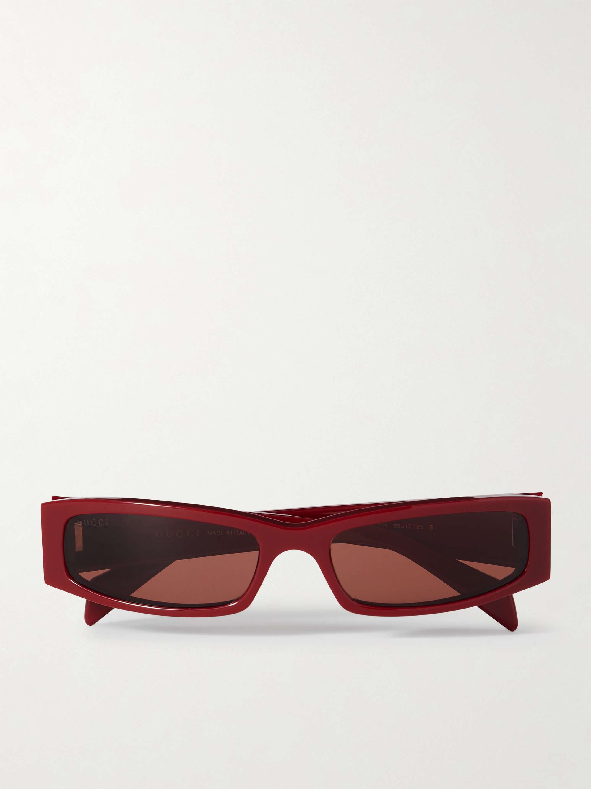 GUCCI EYEWEAR Rectangular-Frame Acetate Sunglasses for Men