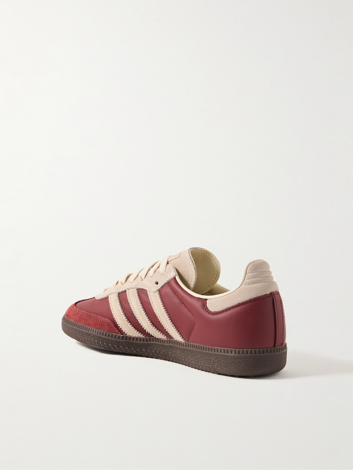 ADIDAS ORIGINALS SAMBA OG SUEDE-TRIMMED LEATHER SNEAKERS