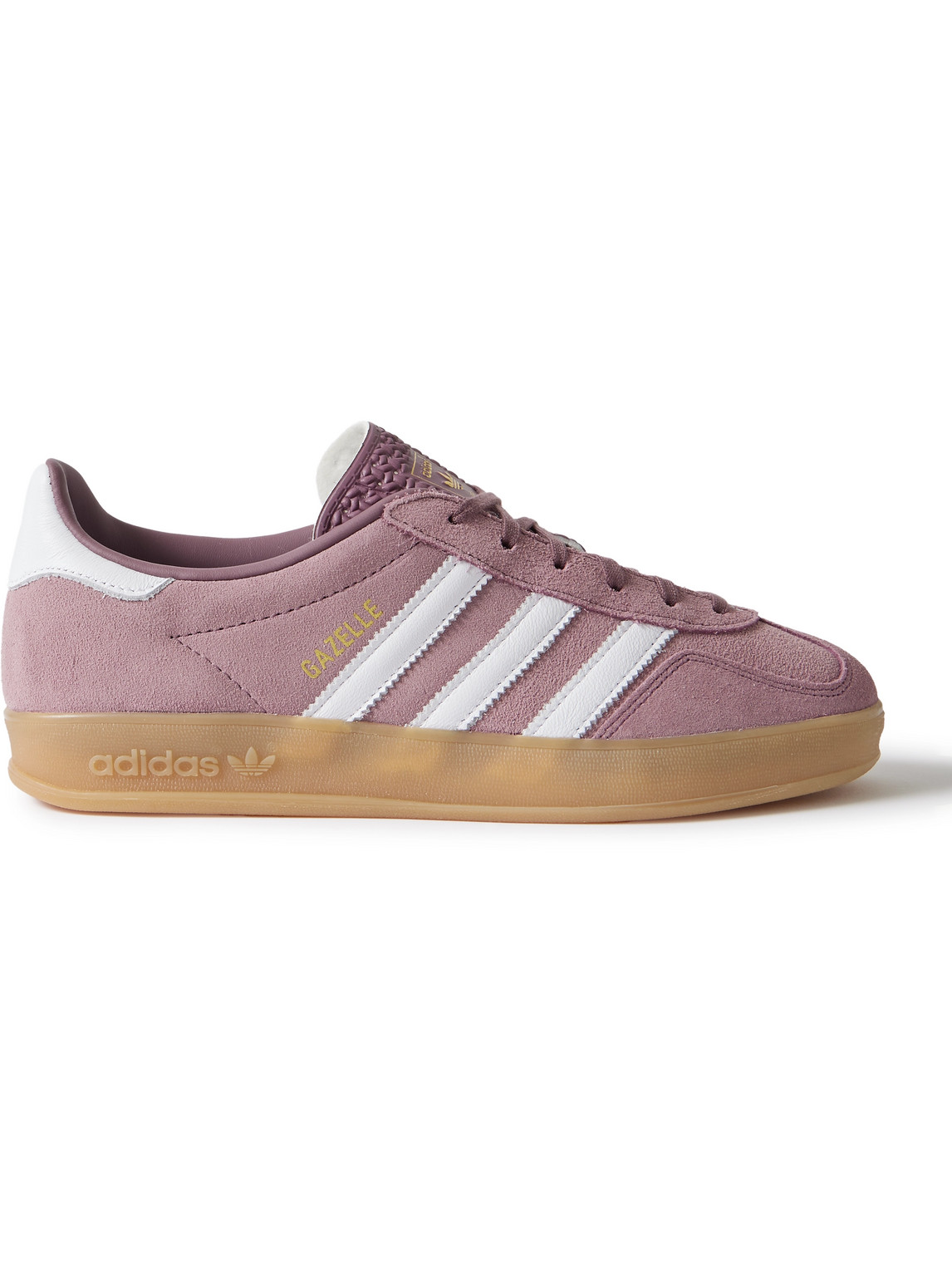 adidas gazelle silver green womens Adidas Women's Gazelle Shock Purple / Cloud White / Gold Metallic Low Top  Sneakers main image 1