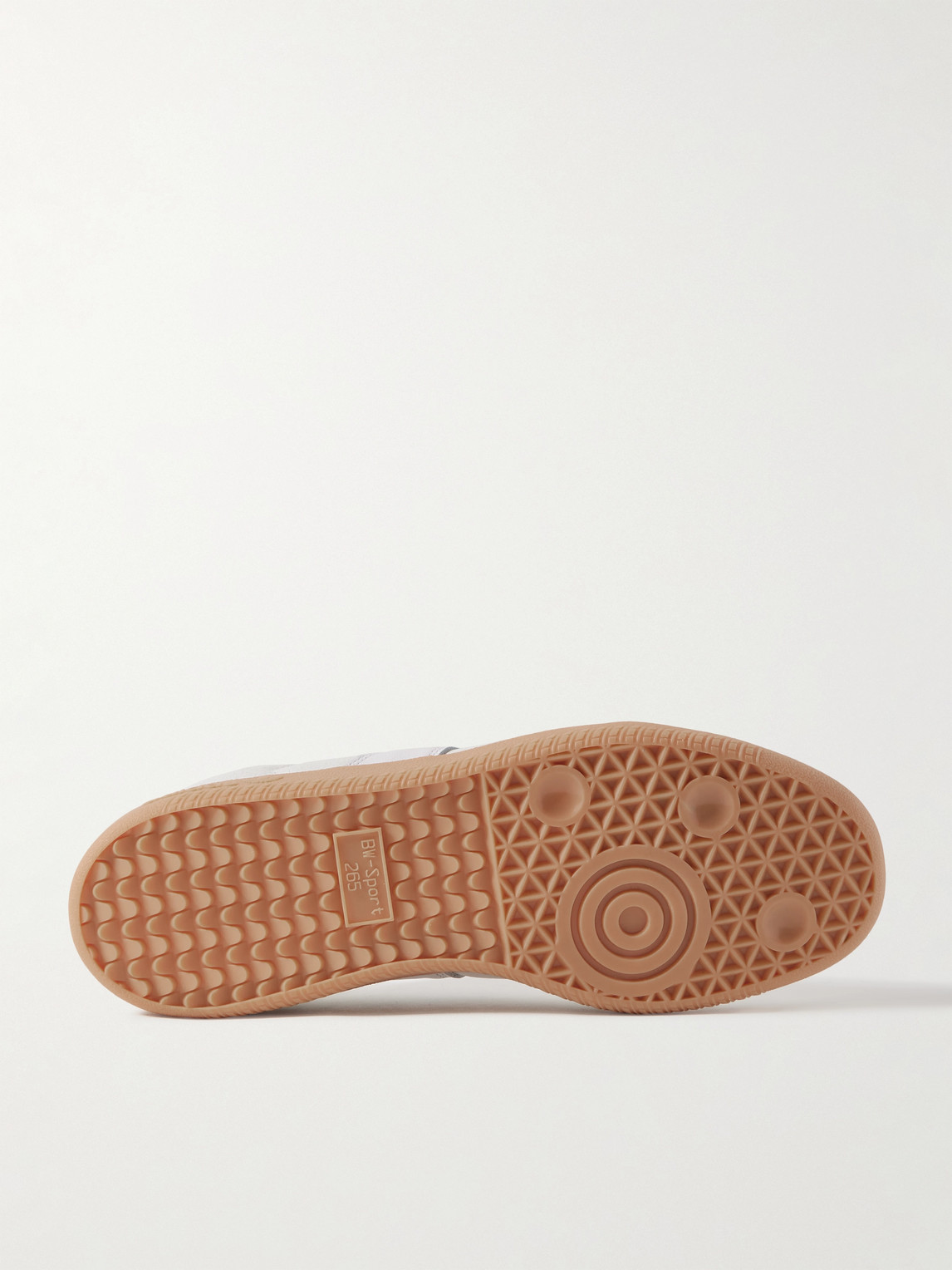ADIDAS ORIGINALS BW ARMY LUX SUEDE-TRIMMED CRACKED-LEATHER SNEAKERS